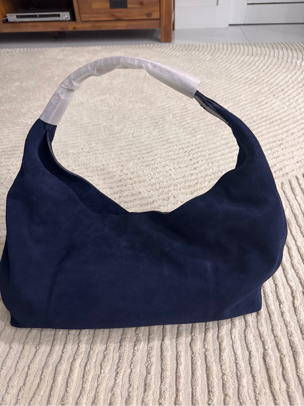 New Madewell Navy Suede Shoulder Hobo Bag